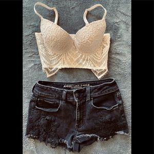 Black American Eagle Shorts.